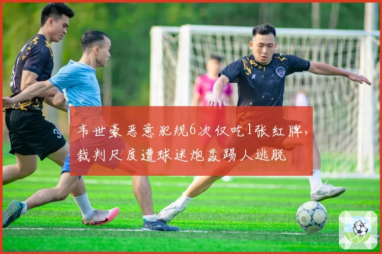 韦世豪恶意犯规6次仅吃1张红牌，裁判尺度遭球迷炮轰踢人逃脱